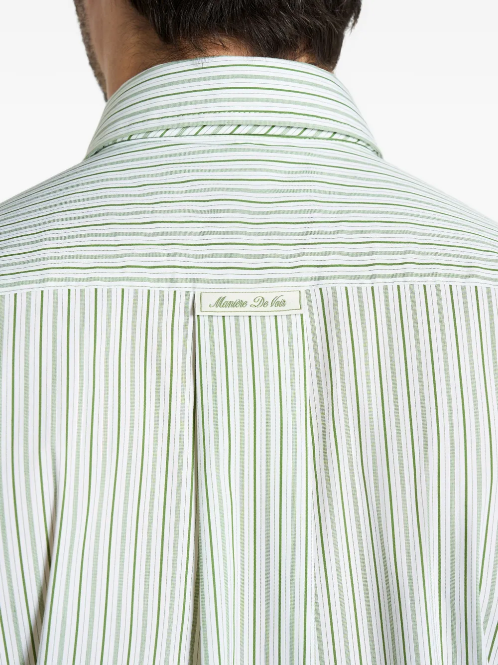 Dylan Pinstripe Detachable-Tie Shirt