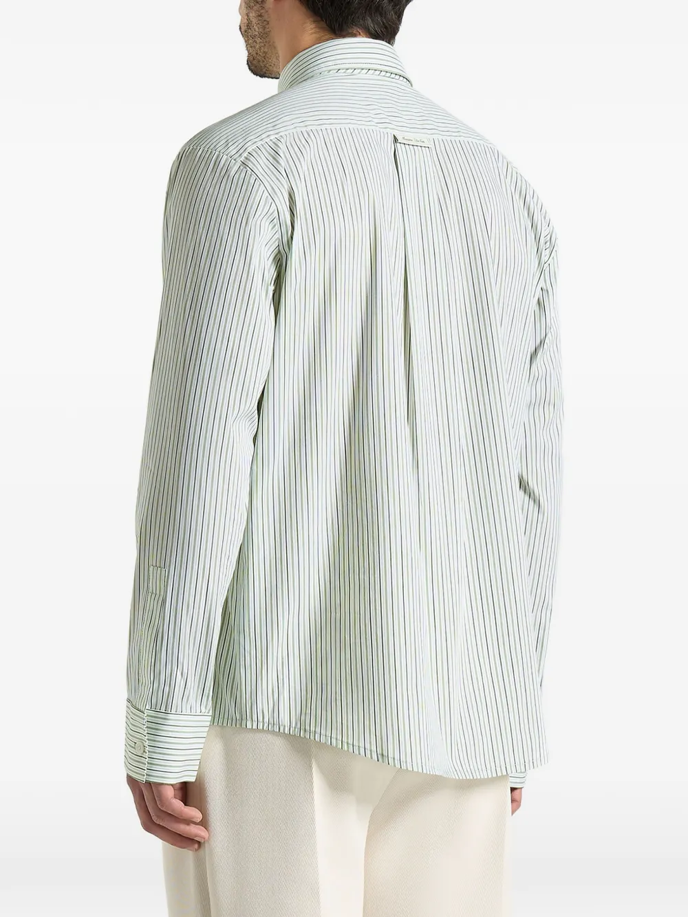 Dylan Pinstripe Detachable-Tie Shirt
