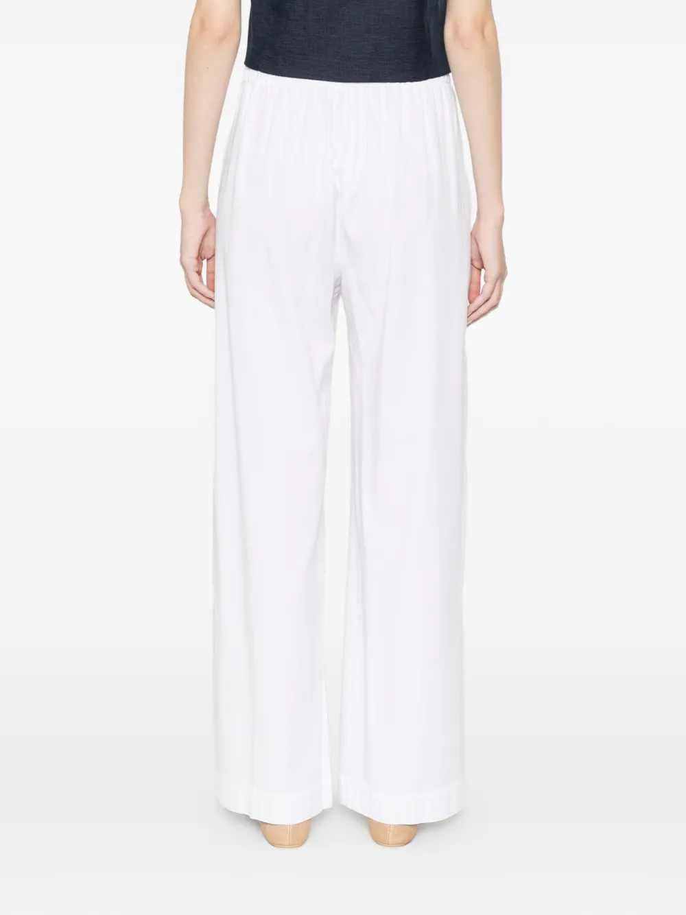 Via Masini 80 Broek met elastische tailleband Wit