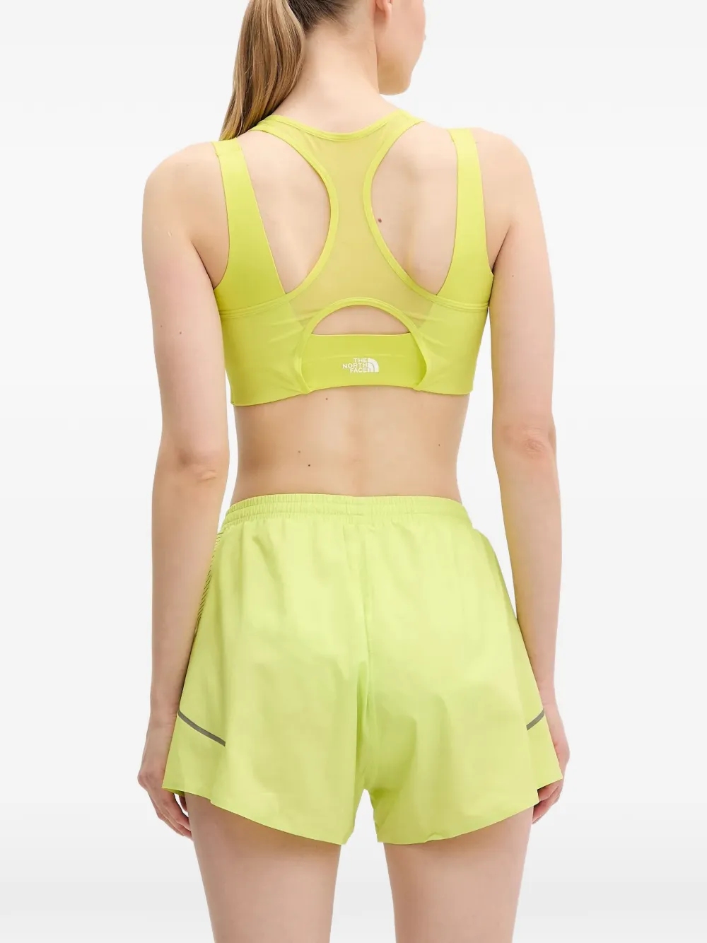 The North Face Sport-bh met mesh vlakken Geel