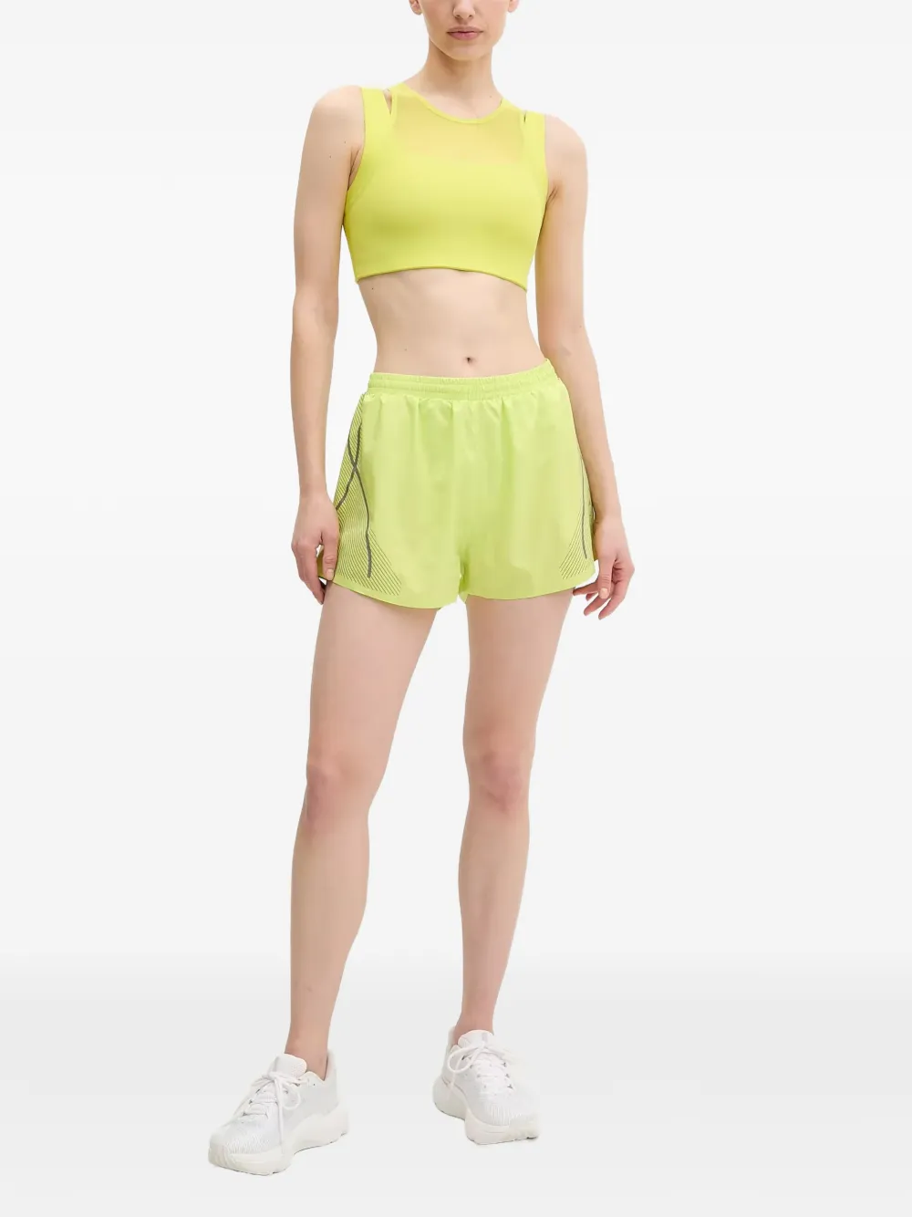 The North Face Sport-bh met mesh vlakken Geel