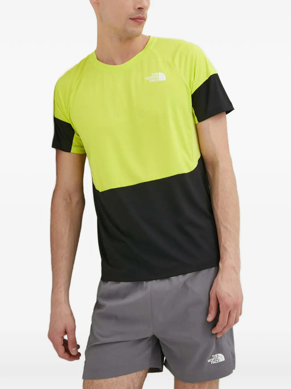 The North Face colour-block logo-print T-shirt - Grün