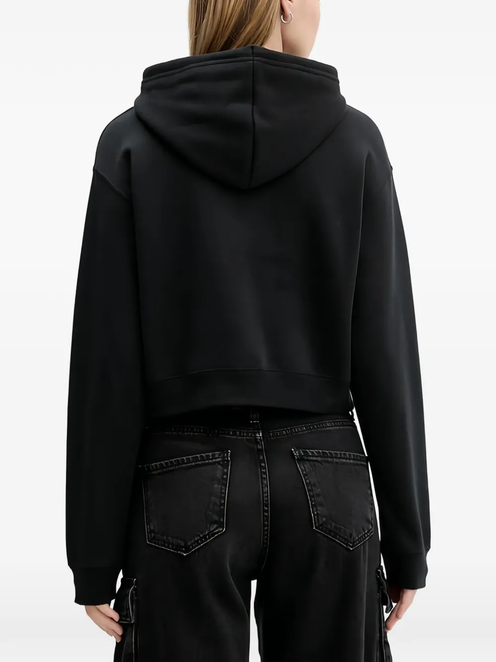  Converse Sudadera Corta Star Con Capucha - Negro 