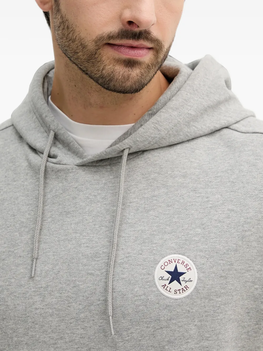 Converse logo-detail hoodie Grijs