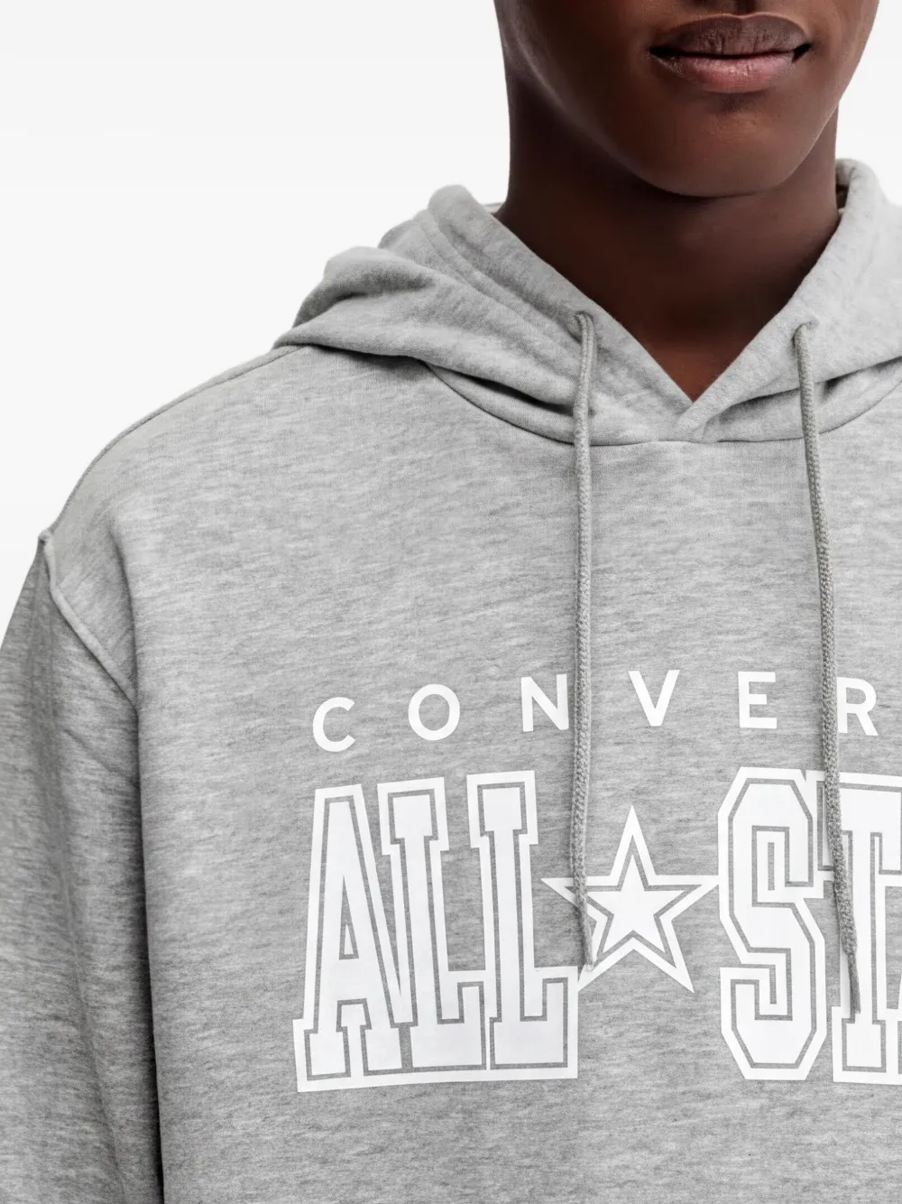 Converse Hoodie met trekkoord en grafische print Grijs