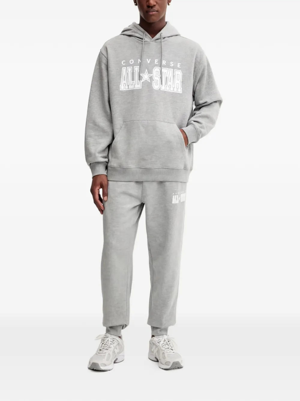Converse Hoodie met trekkoord en grafische print Grijs