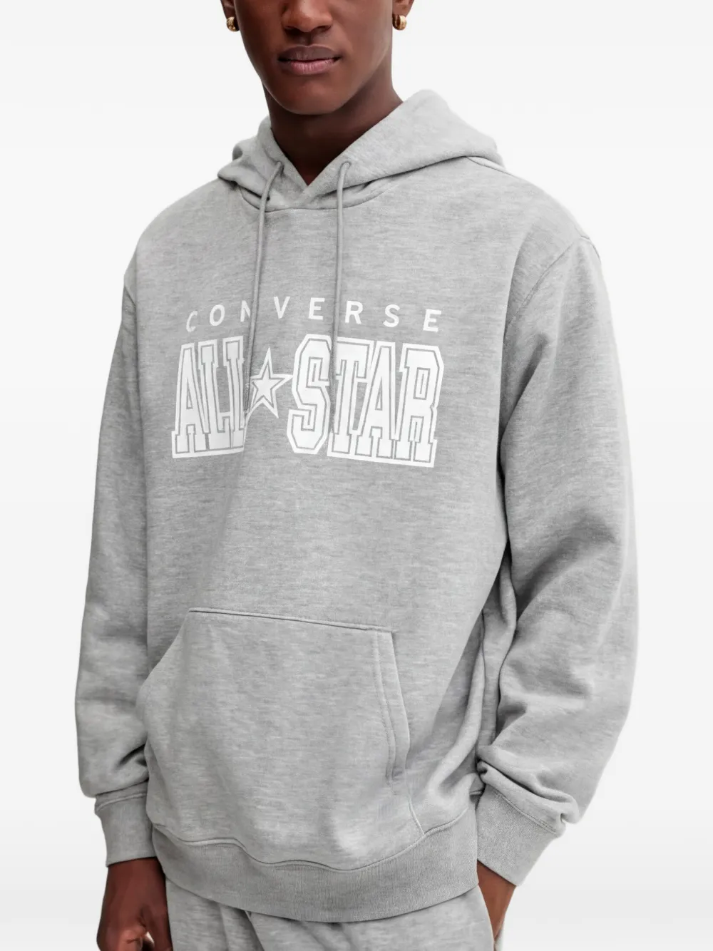 Converse Hoodie met trekkoord en grafische print Grijs