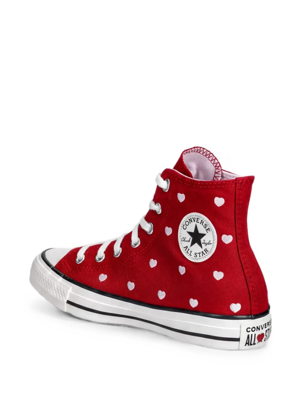 Converse Kids High-top sneakers met hartpatroon Rood