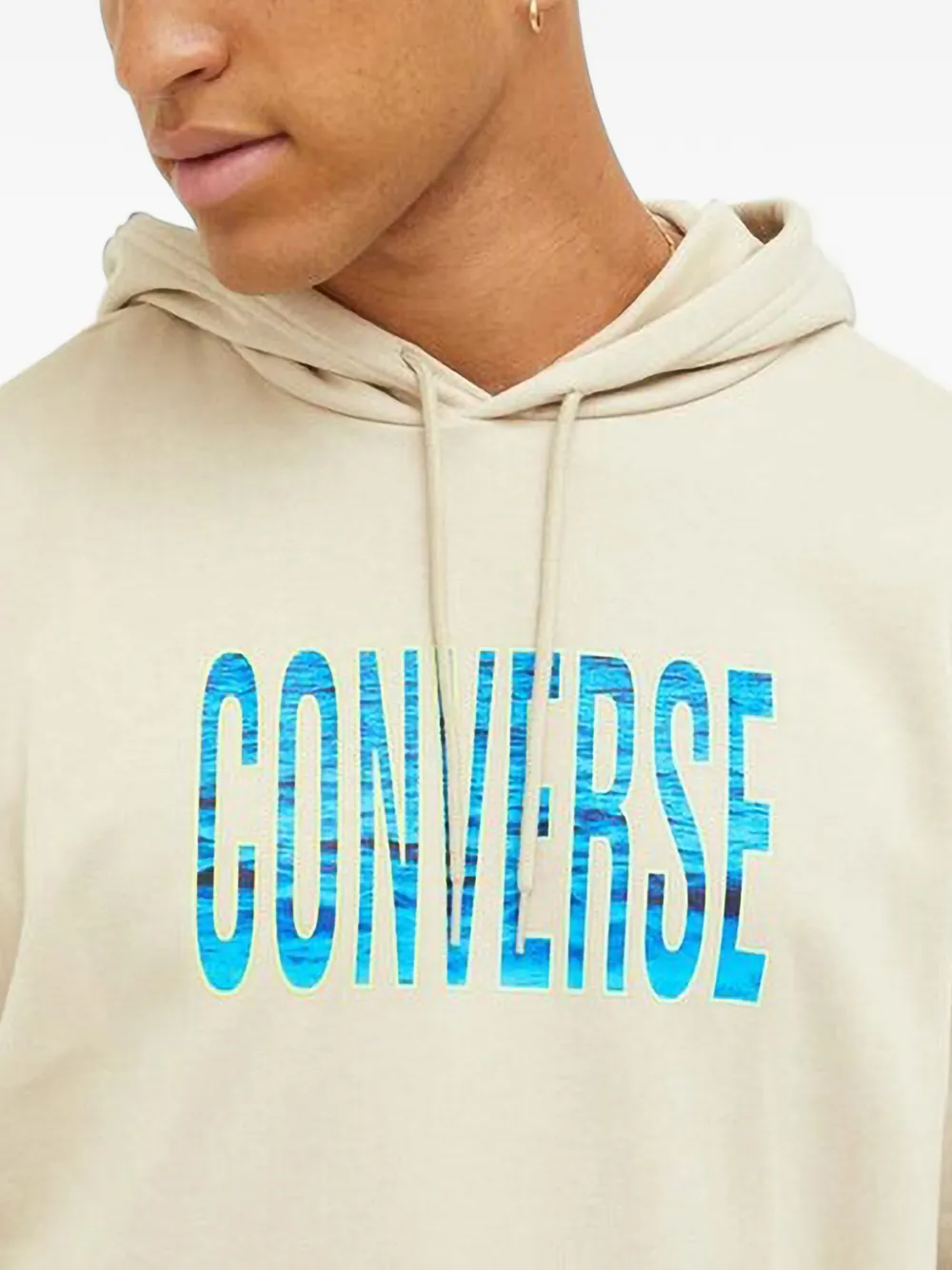 Converse Hoodie met logoprint Beige