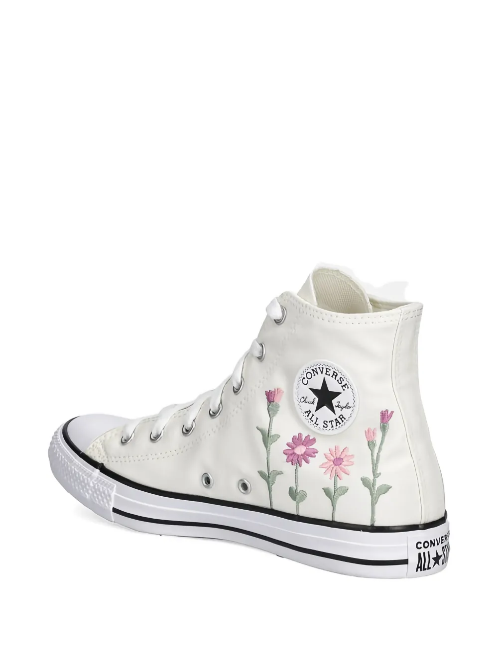 Converse Kids Chuck Taylor All Stars floral-embroidered sneakers Beige