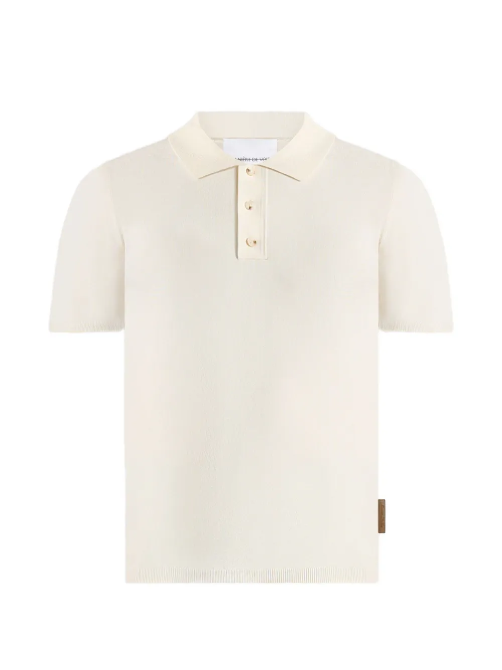 Manière De Voir Bryn ribbed polo shirt - Nude