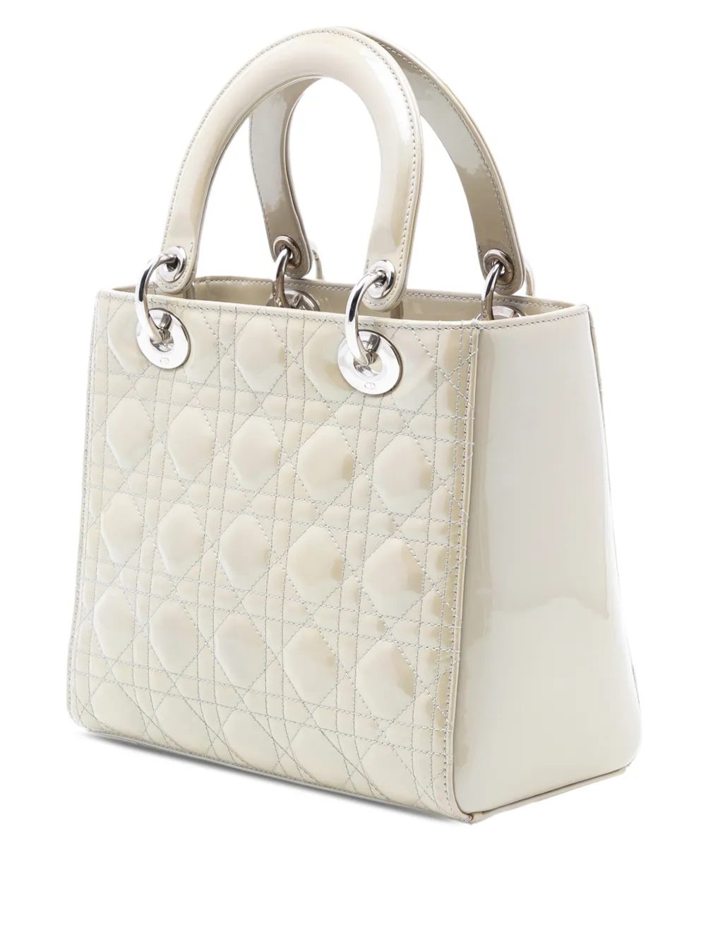2012 Medium Patent Cannage Lady Dior Satchel