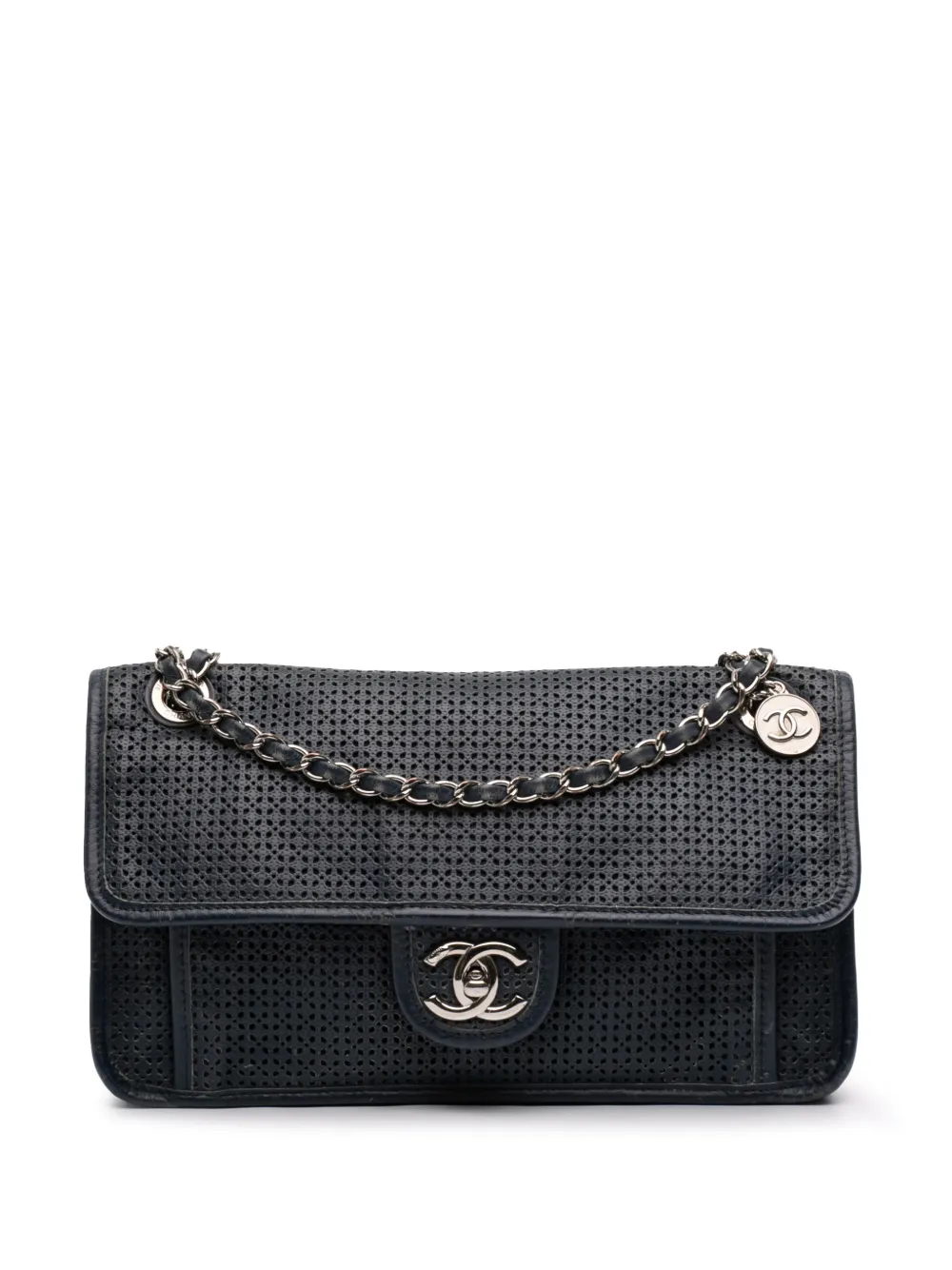 CHANEL Pre-Owned 2014-2015 Medium Perforated Calfskin Up In The Air Flap shoulder bag - Blu