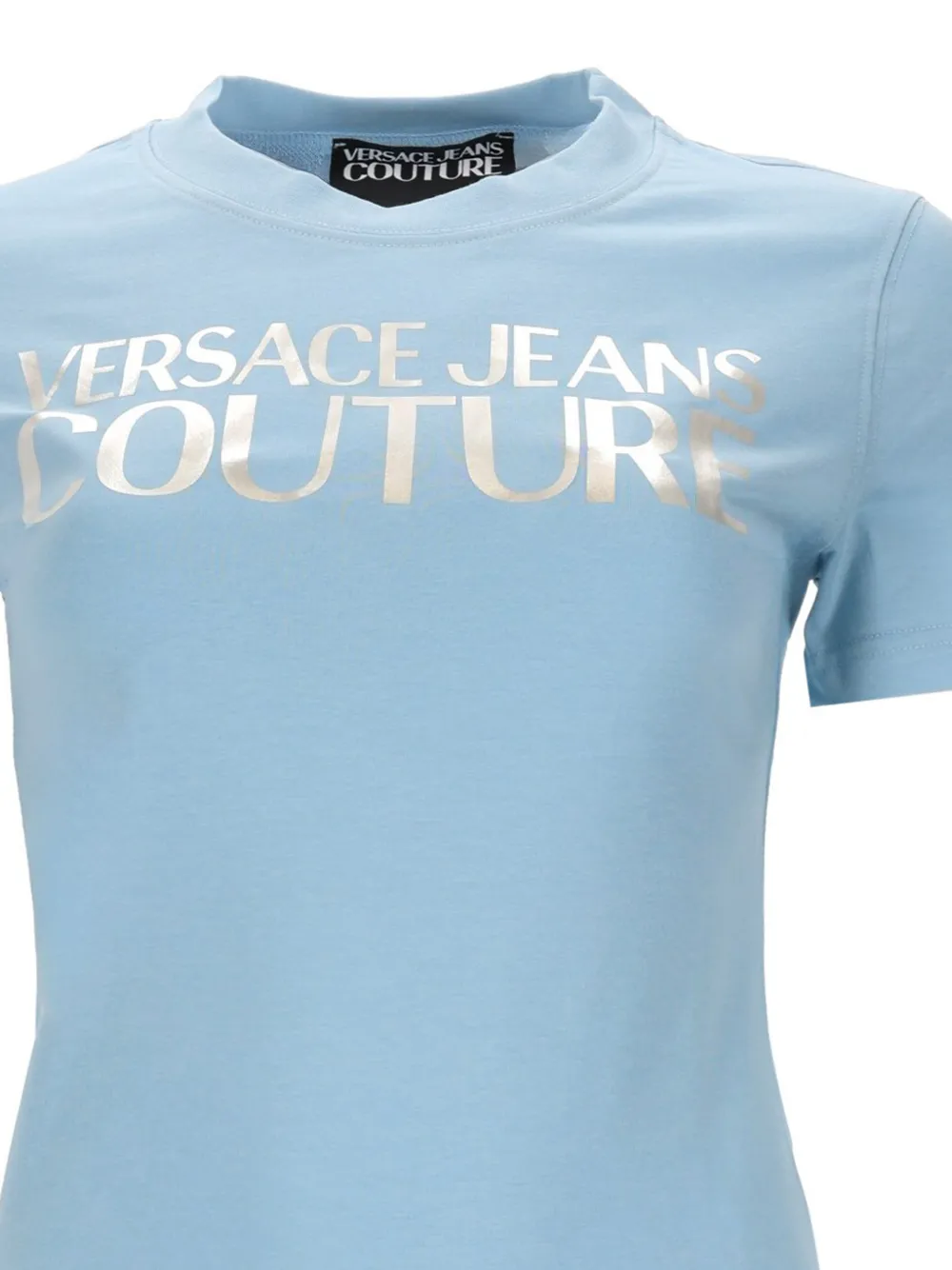 Versace Jeans Couture T-shirt met logoprint Blauw