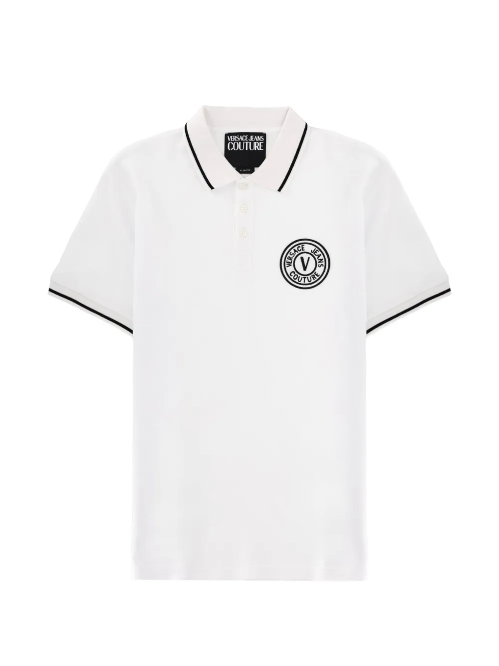 Versace Jeans Couture logo appliqué polo shirt - Bianco