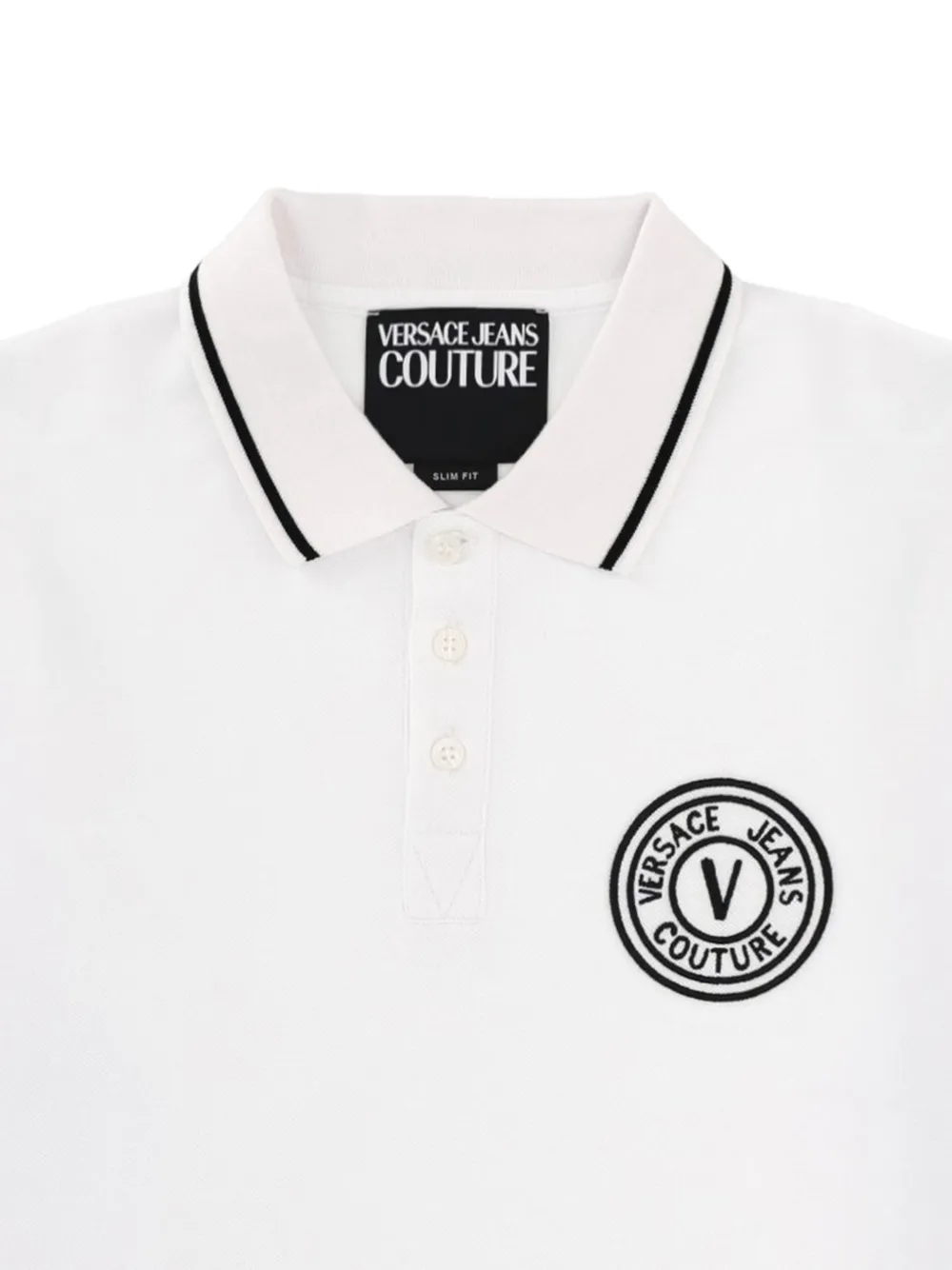 Versace Jeans Couture Poloshirt met logo-applicatie Wit