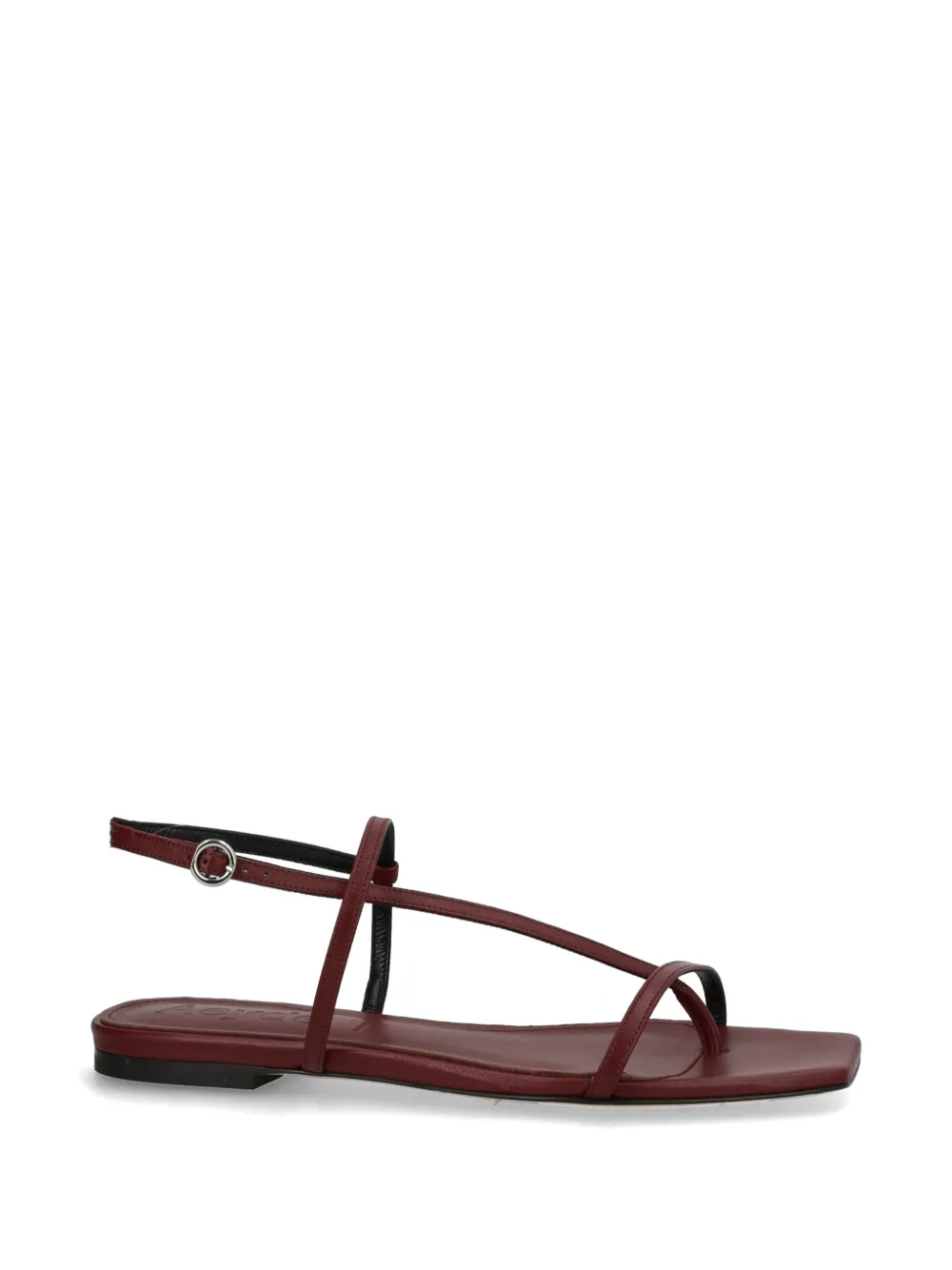 Aeyde Platte leren sandalen Rood