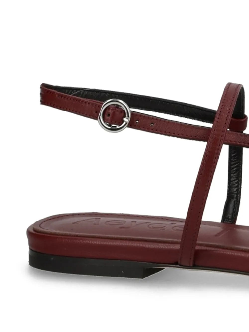 Aeyde Platte leren sandalen Rood