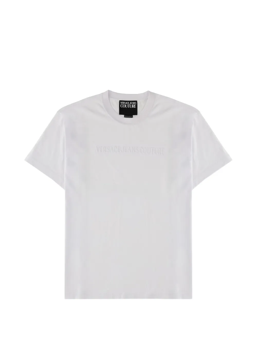 Versace Jeans Couture embroidered logo detail T-shirt - Bianco