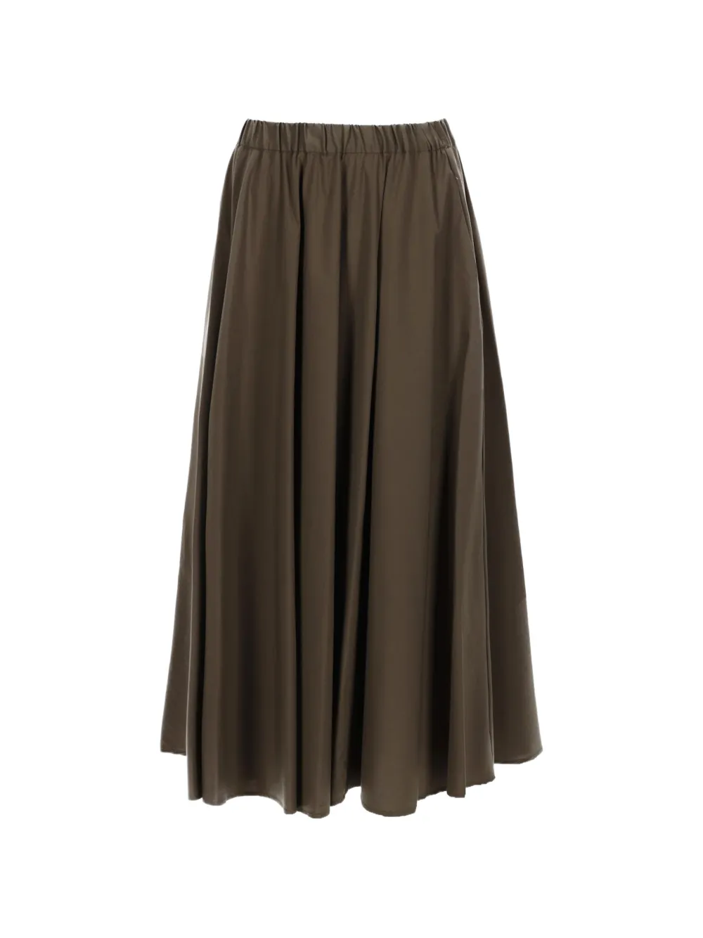 ASPESI elasticated midi skirt - Marrone