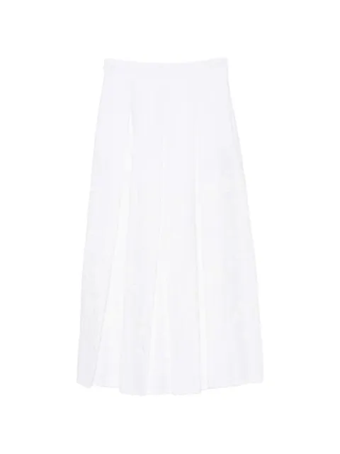 Eleventy floral-embroidery midi skirt