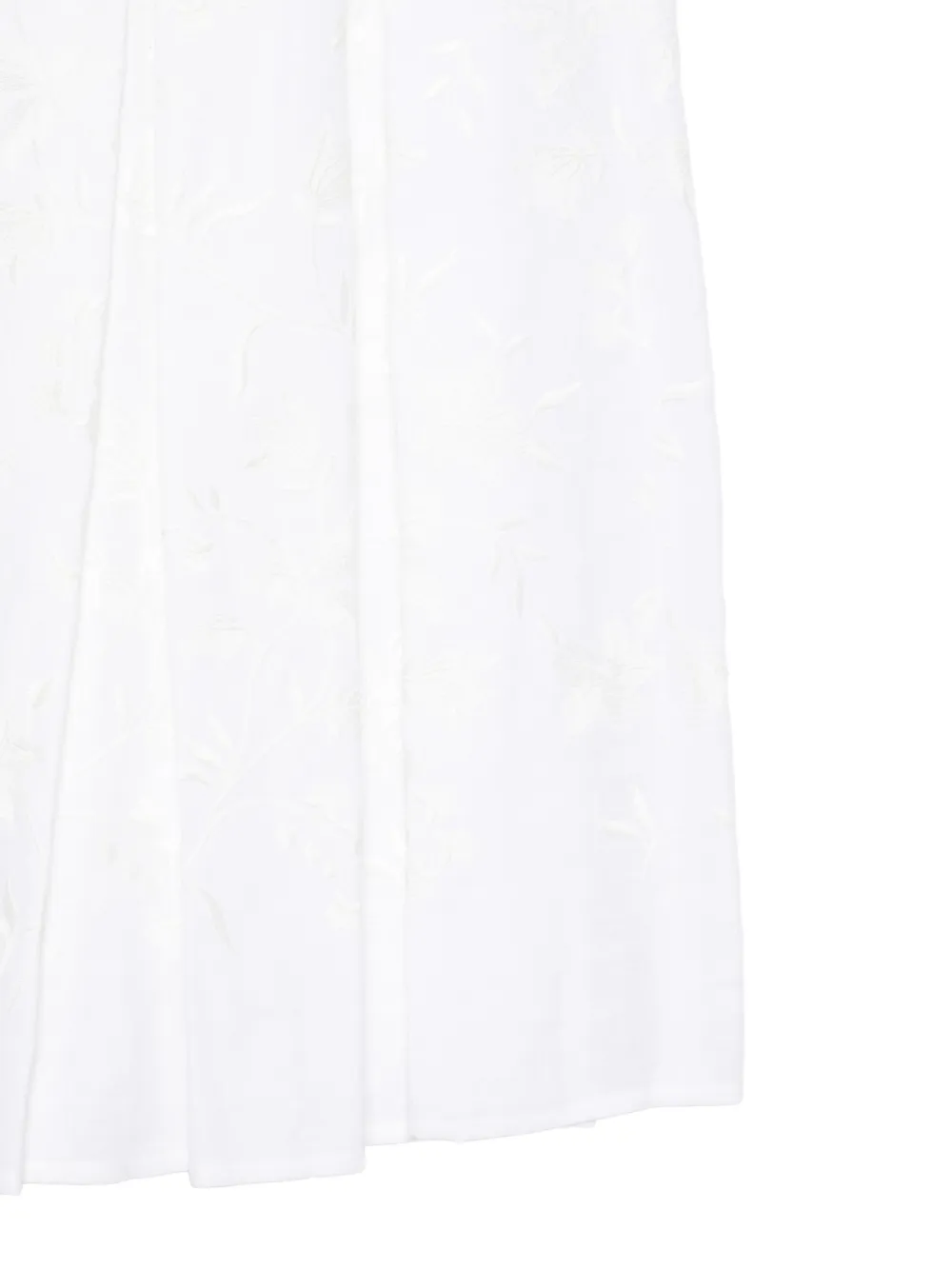 Eleventy Midi-rok met geborduurde bloemen Wit