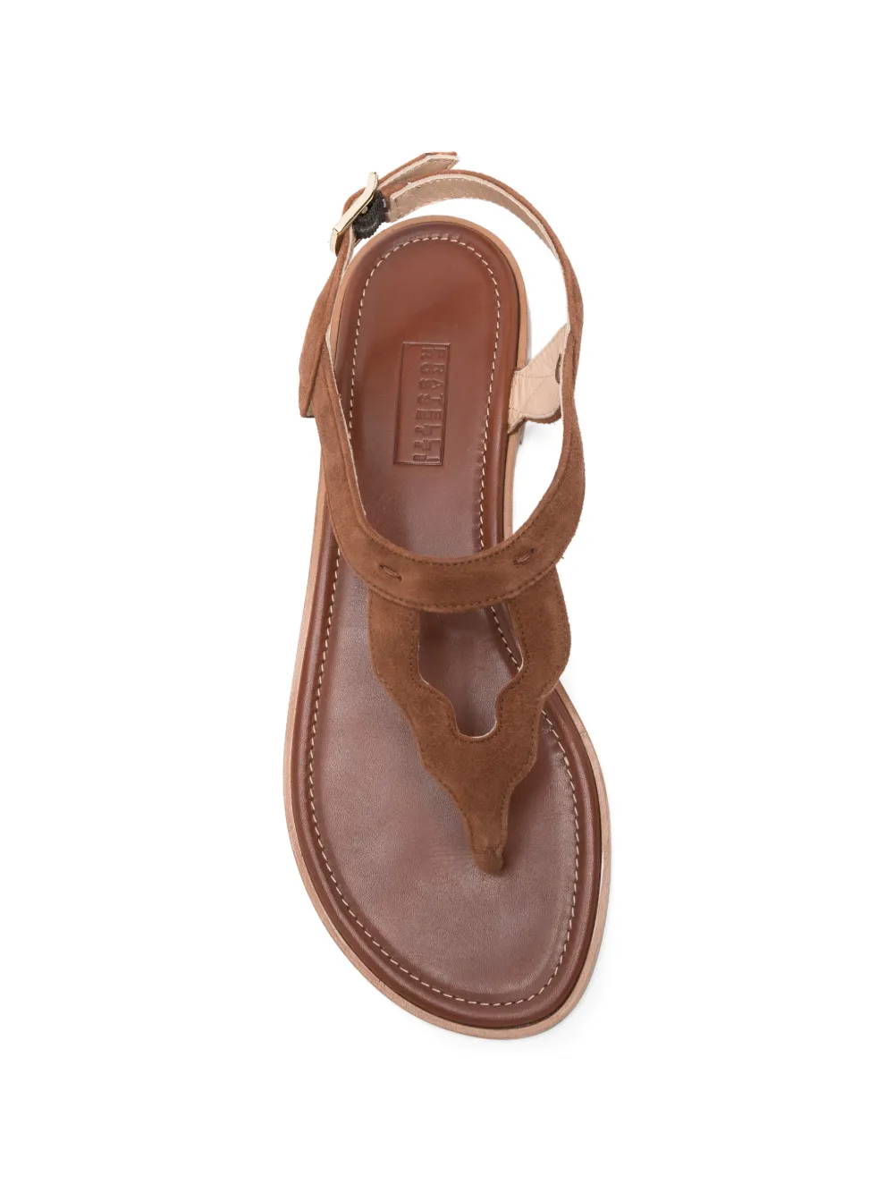 Fratelli Rossetti Platte sandalen met gespbandje Bruin