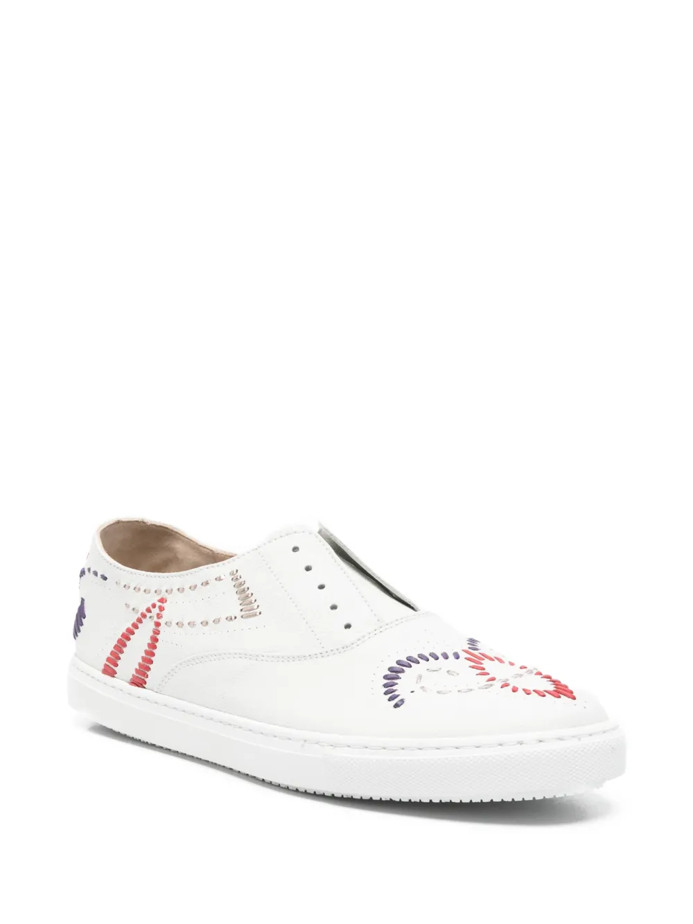 Fratelli Rossetti Slip-on sneakers met borduurwerk Wit