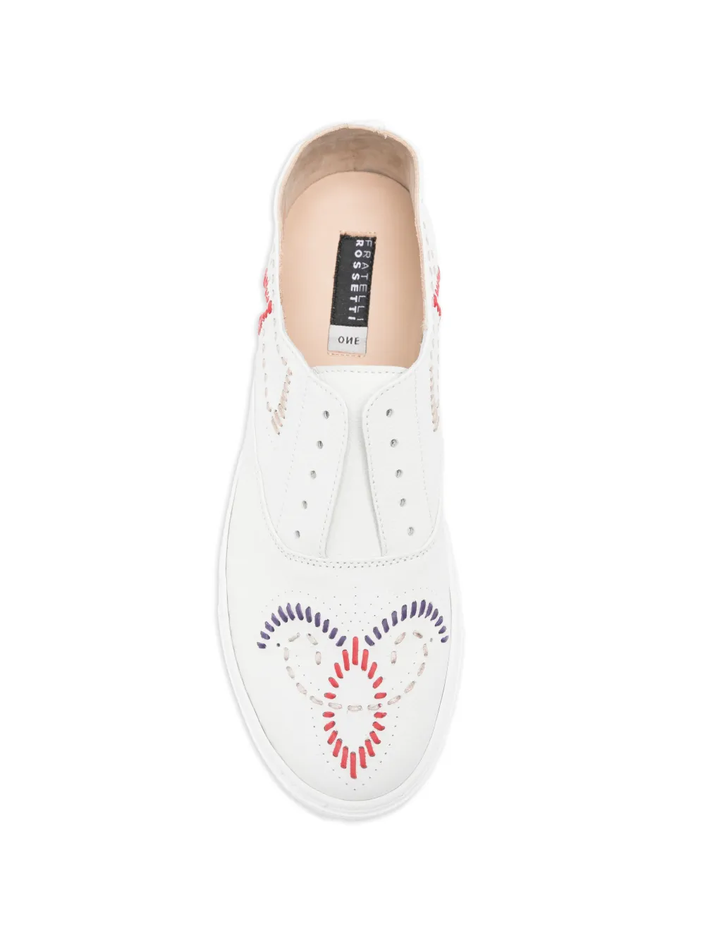 Fratelli Rossetti Slip-on sneakers met borduurwerk Wit