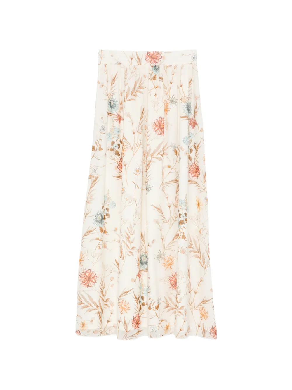Eleventy Maxi-rok met bloemenprint Beige
