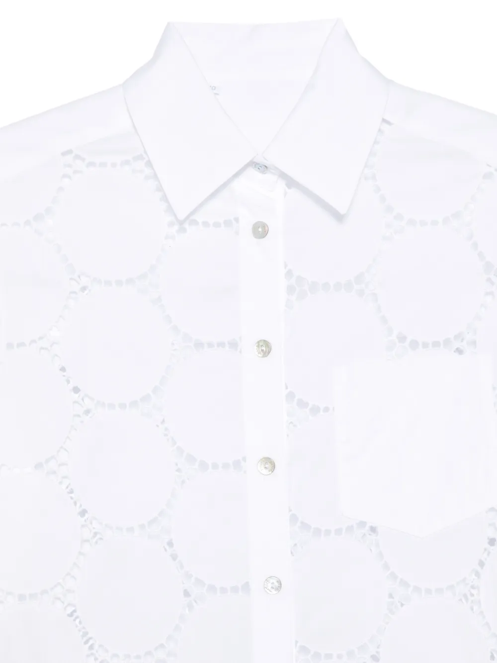 Barba Blouse met korte mouwen Wit