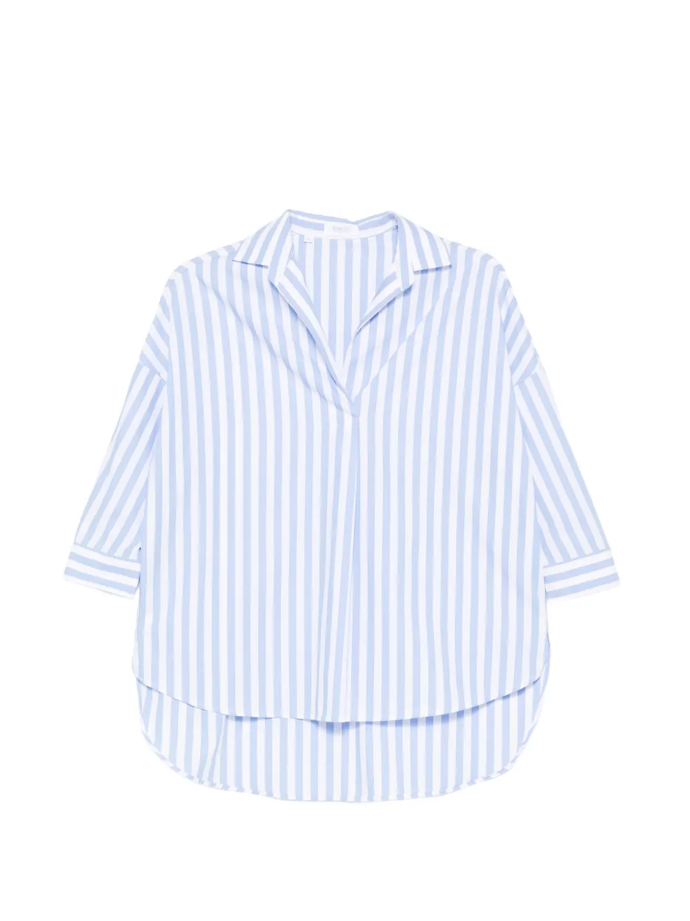 Barba striped collared shirt - Blu