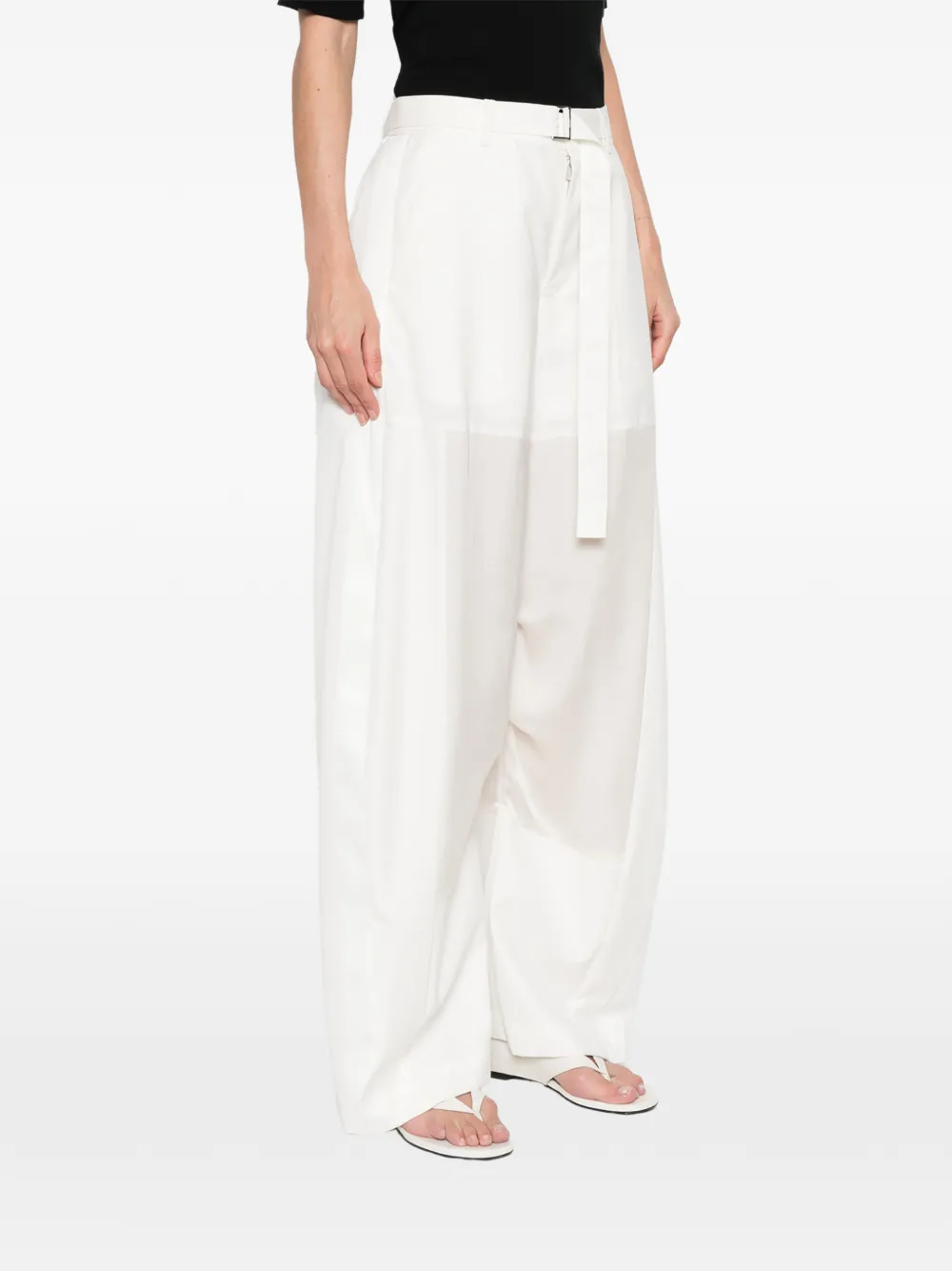  Sacai Belted Trousers - Neutrals 