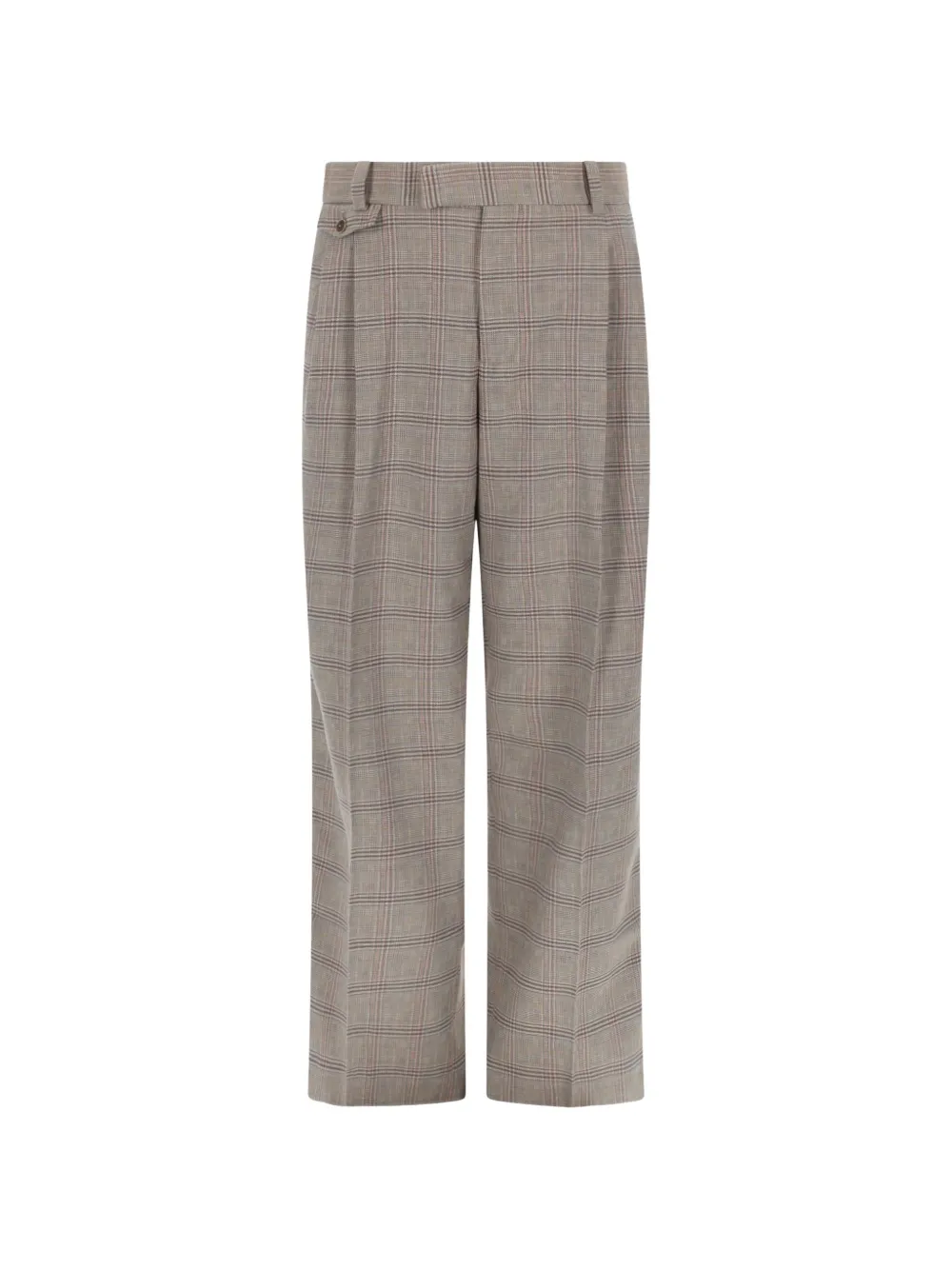 Drôle De Monsieur Geruite broek Beige