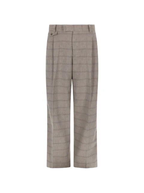 Drôle De Monsieur check pattern trousers