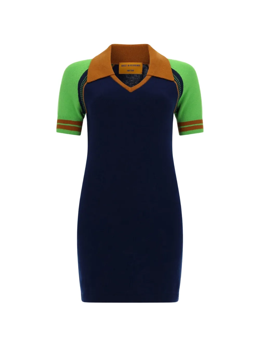 Guest In Residence V-neck collared dress - Blu