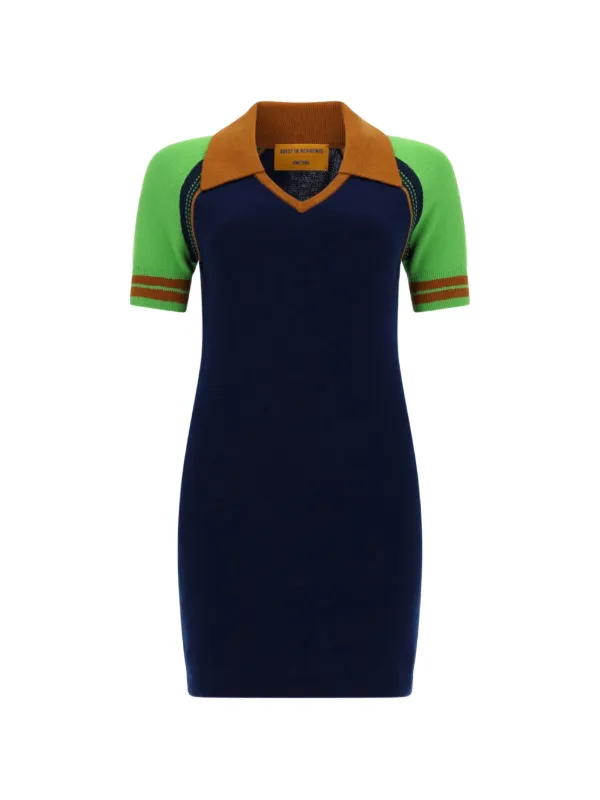 Guest In Residence V-neck Collared Dress in Blue