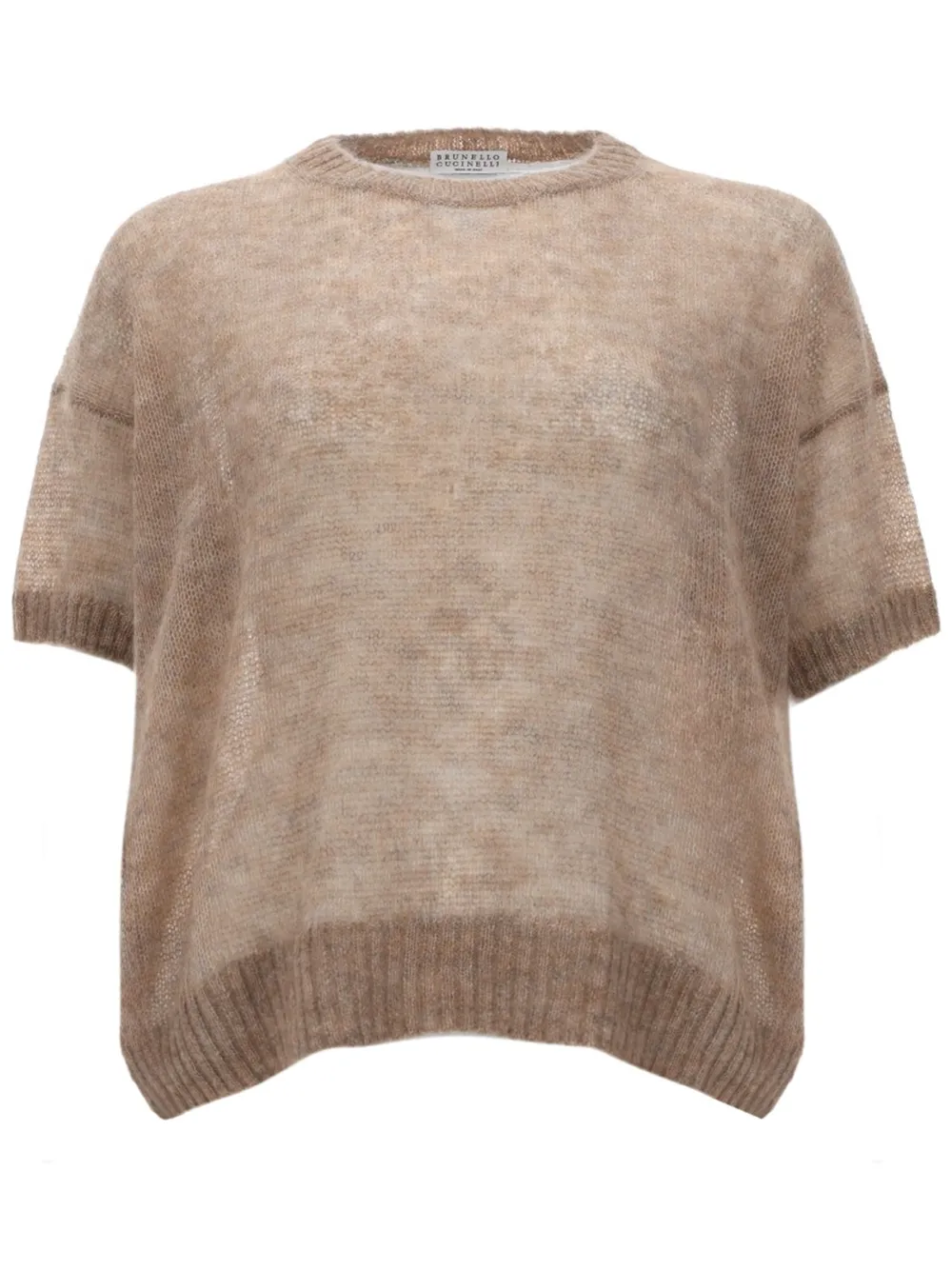 Brunello Cucinelli short-sleeve sweater - Toni neutri