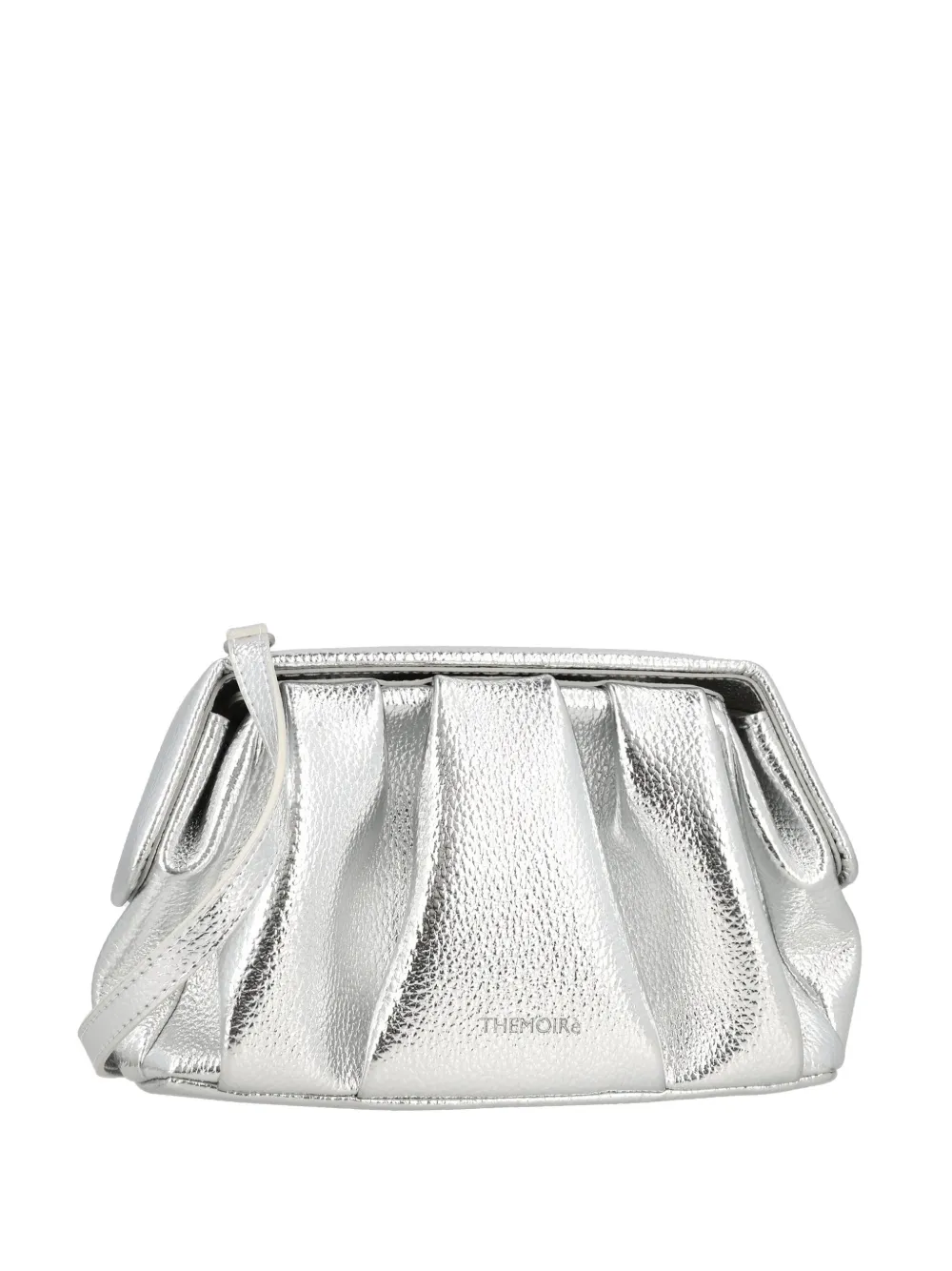 Themoirè gathered shoulder bag - Argento