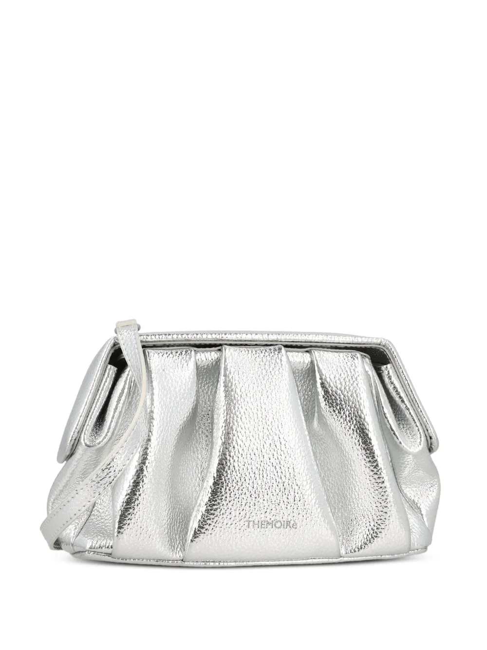 Themoirè gathered shoulder bag - Argento