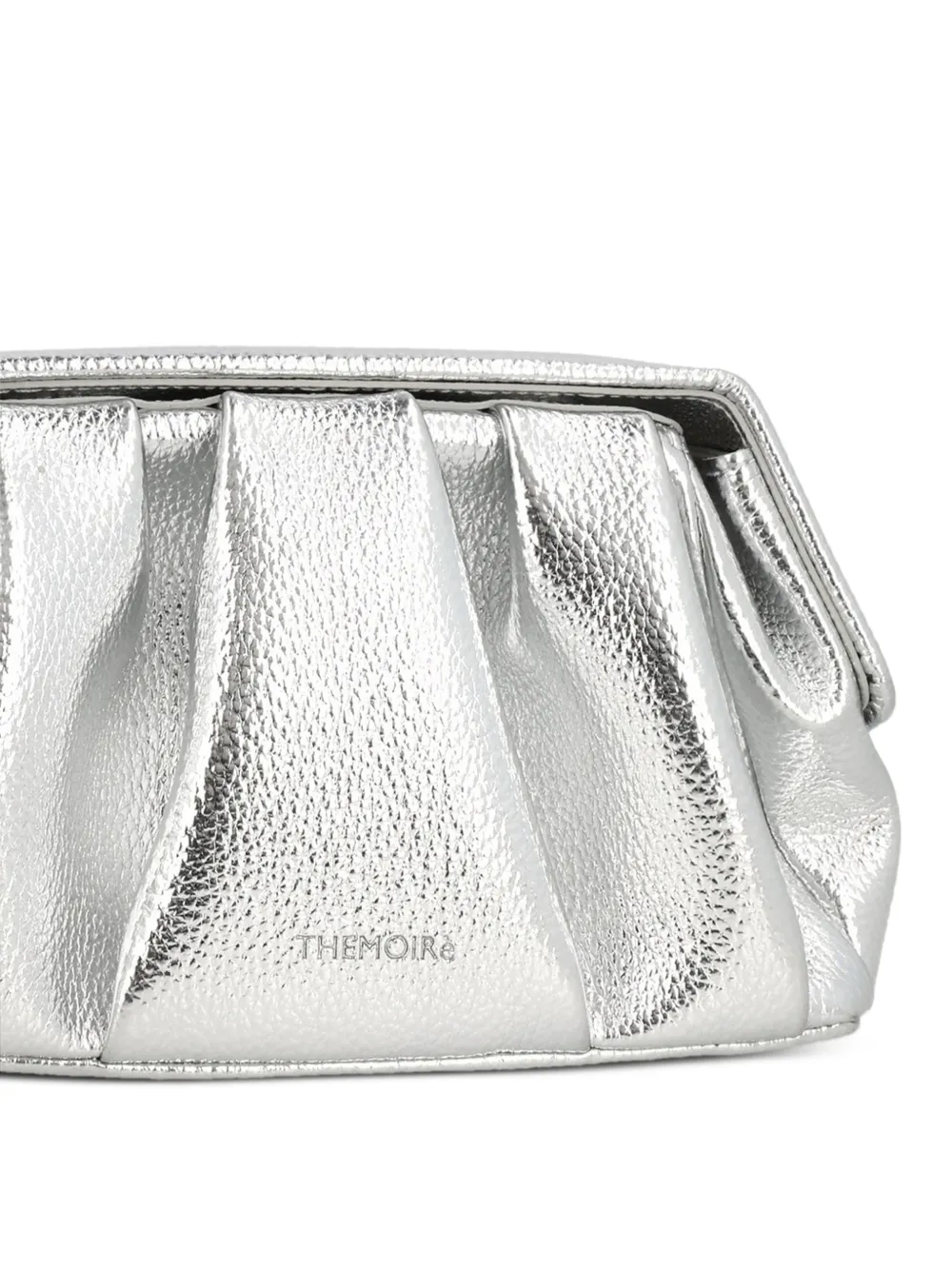  Themoirè Gathered Shoulder Bag - Silver 