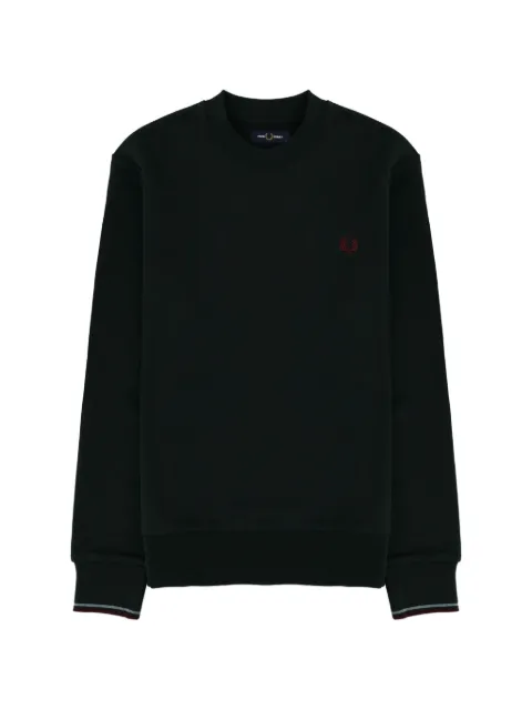 Fred Perry crew-neck logo-embroidered sweatshirt