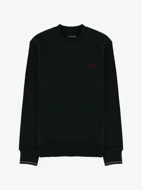 Fred Perry crew-neck logo-embroidered sweatshirt