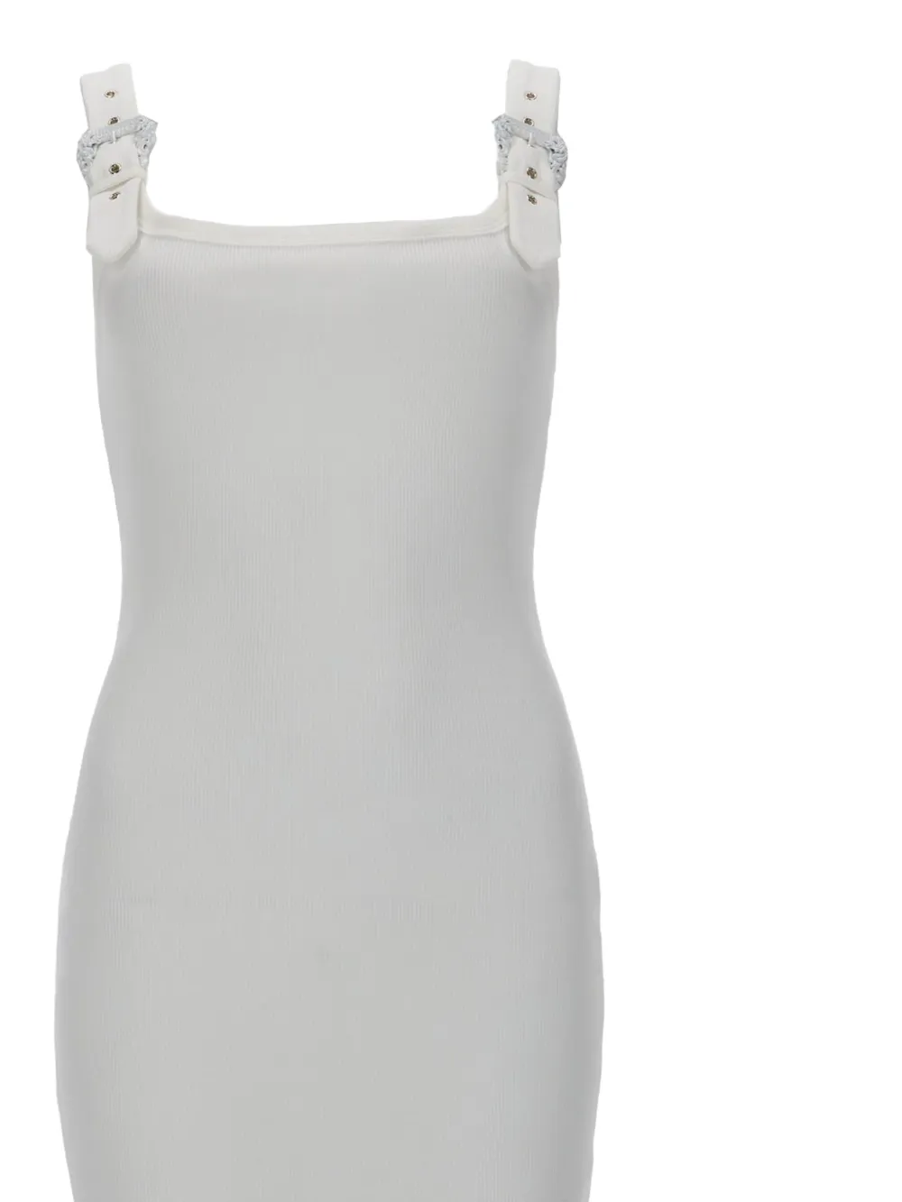 Versace Jeans Couture Midi-jurk met gespband Wit