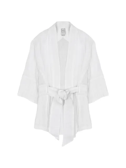 120% Lino belted linen kimono jacket
