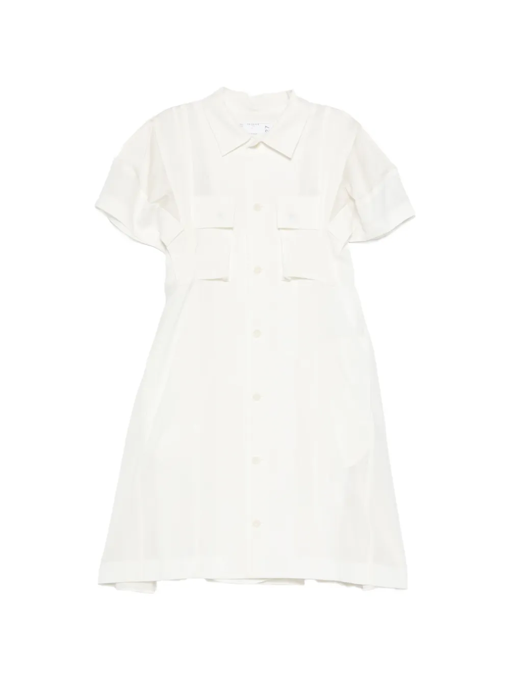 sacai panelled shirt mini dress - Toni neutri