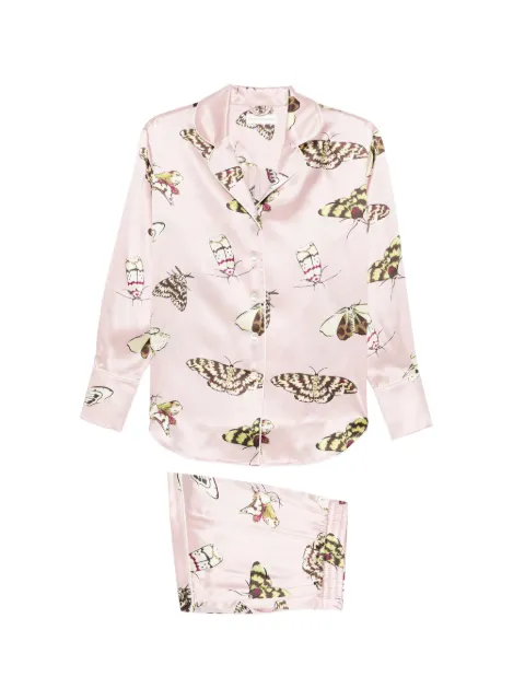 Olivia von Halle Alba Elda butterfly-print pajamas