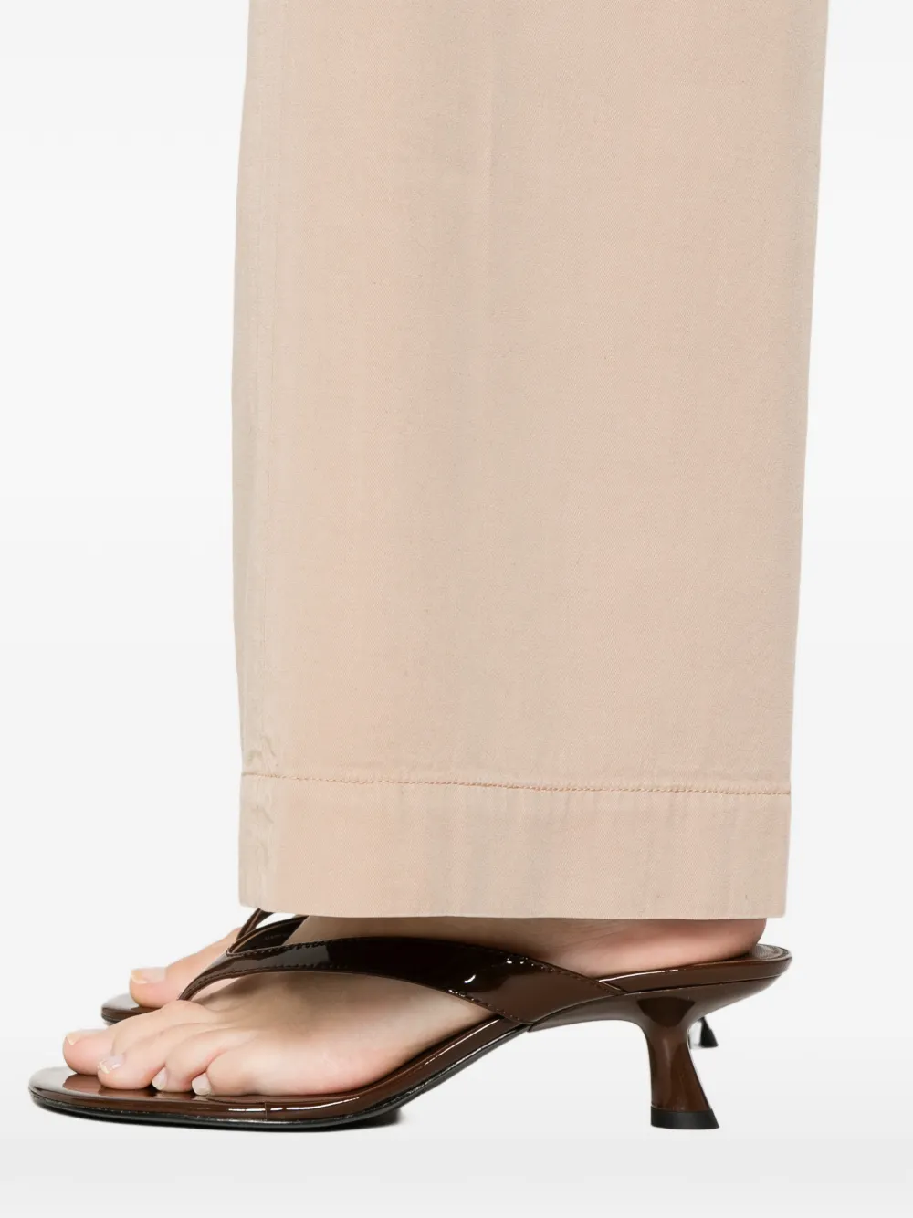 Via Masini 80 Zijden broek Beige