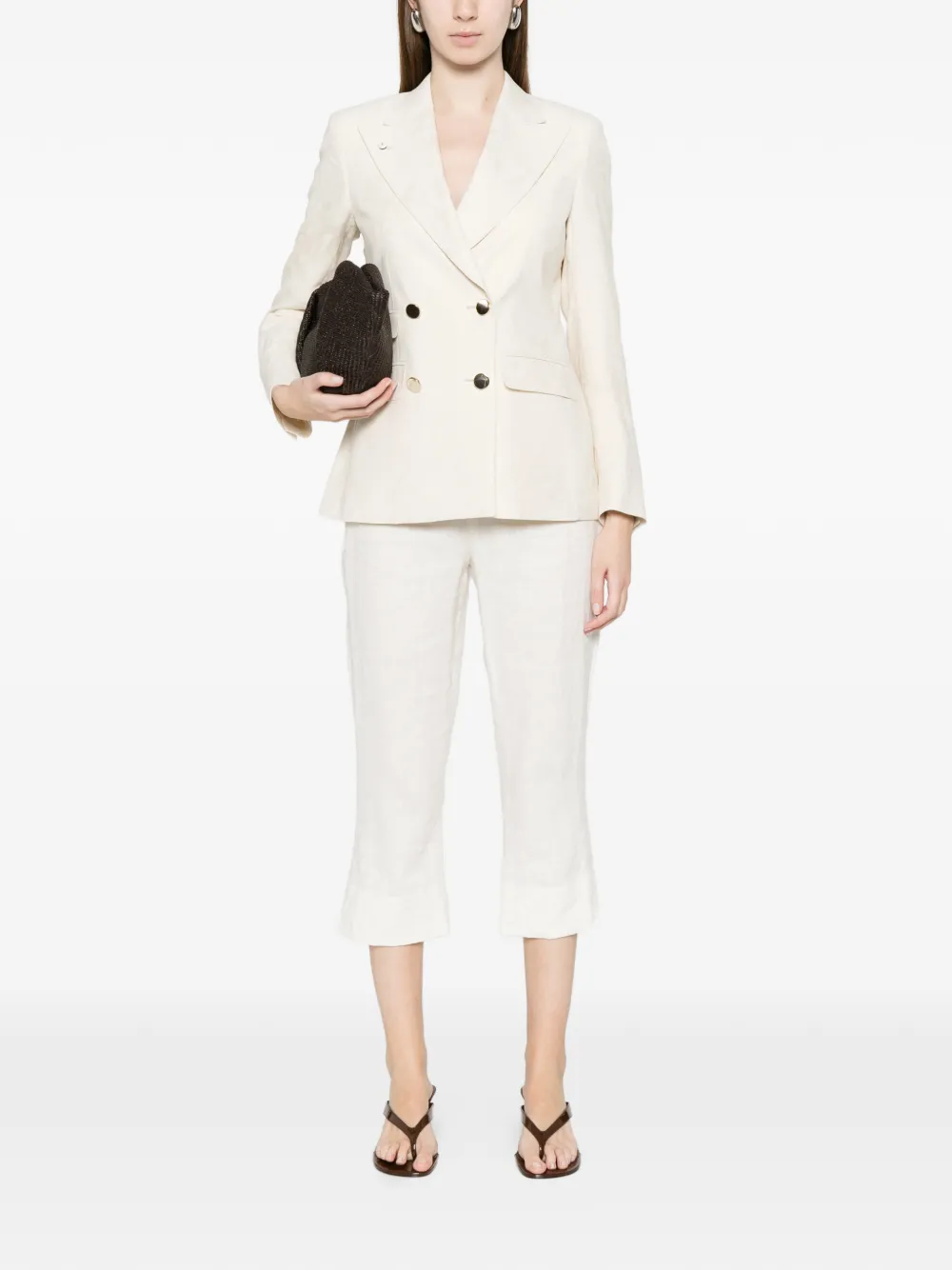  L.b.m. 1911 Elena Double-breasted Blazer - Neutrals 