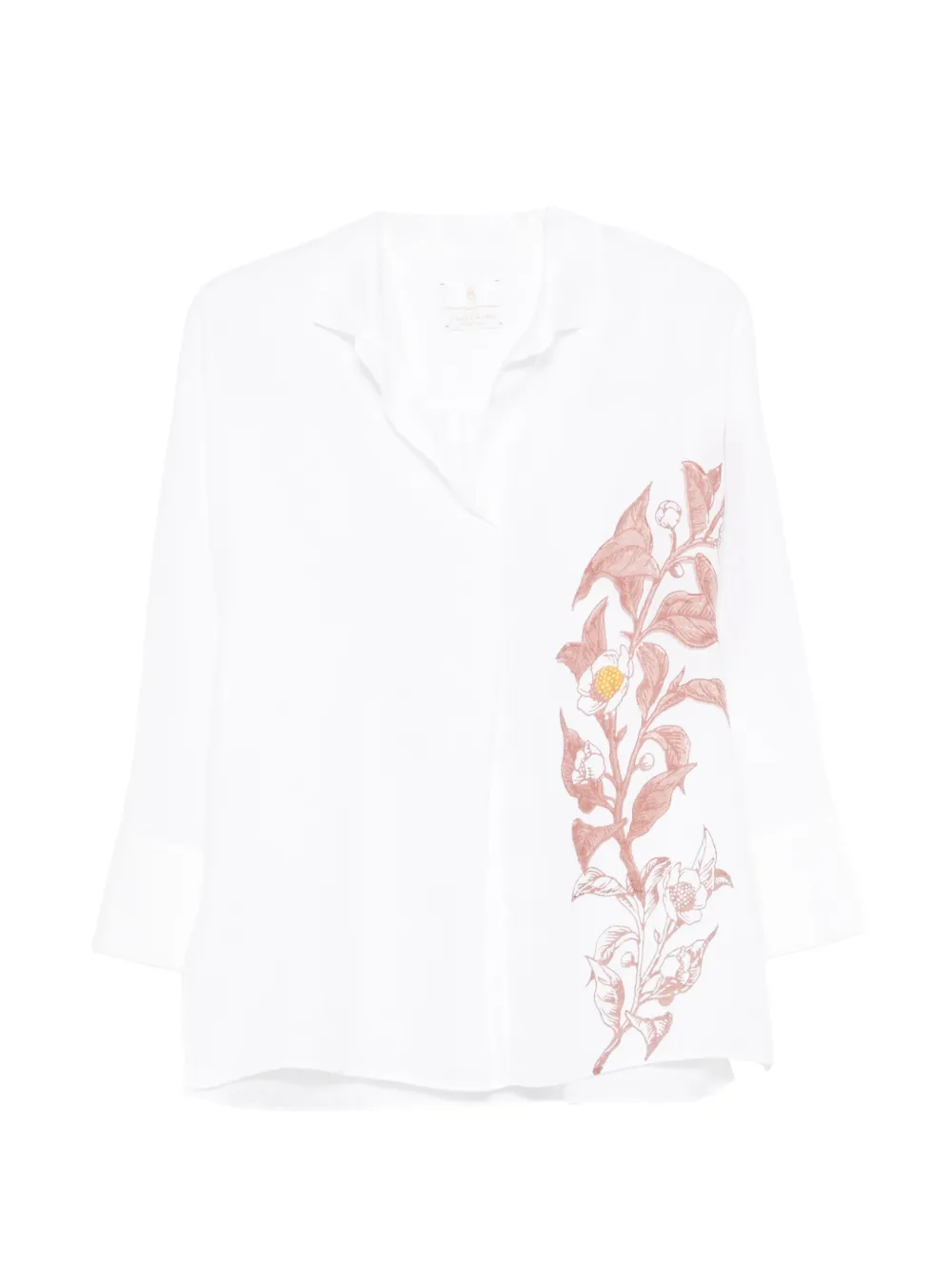 TRAME AUREE floral-print blouse - Bianco